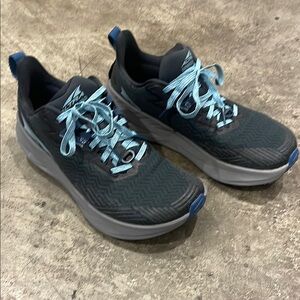 Hoka Black and Blue Athletic Shoes with Breathable Mesh